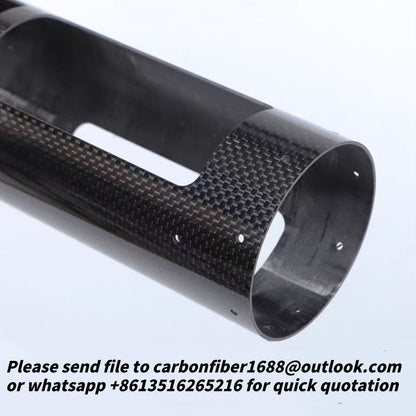 Carbon Fiber Tube/Pipe Customized CNC Cutting Processing Service for Drone Arms RC Car Robot high Strength DIY