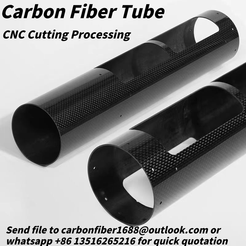 Carbon Fiber Tube/Pipe Customized CNC Cutting Processing Service for Drone Arms RC Car Robot high Strength DIY