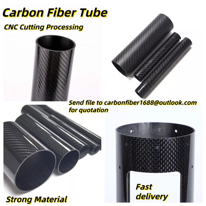 3k Carbon Fiber Tube/Pipe Customized CNC Cutting Processing Service for RC Car Drone parts Robot high Strength DIY