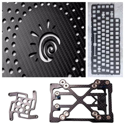 3K Carbon Fiber Sheet Board Panel Plate Customized CNC Cutting Processing Service for Drone Frame, FPV Arms RC Car Parts Robot with high Strength DIY