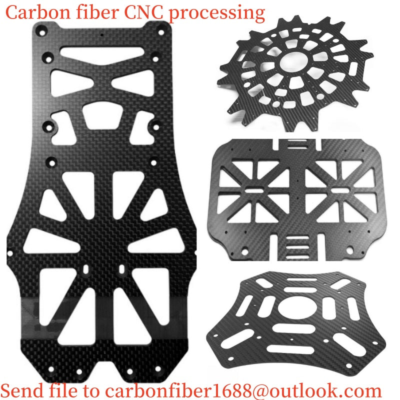 3K Customized Carbon Fiber Sheet CNC Cutting Service for Drone Frame FPV Parts RC Car Robot High Strength DIY