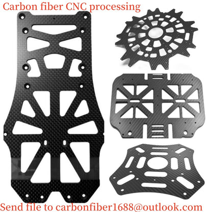 3K Customized Carbon Fiber Sheet CNC Cutting Service for Drone Frame FPV Parts RC Car Robot High Strength DIY