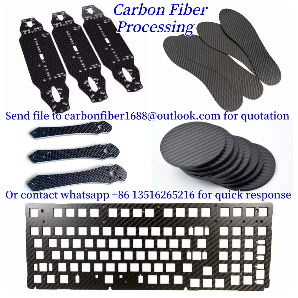 3K Carbon Fiber Sheet Board plate Panel Customized CNC Cutting Service for Drone Frame, FPV Parts,RC Car, Robot with high Strength DIY