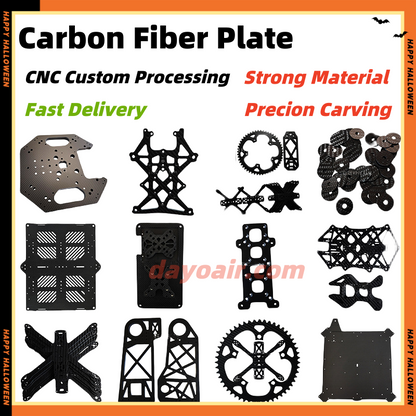 3K Carbon Fiber Sheet Customized CNC Cutting Service Carbon Fiber Plate Panel Board CUstom Process for Drone FPV Frame Arms Parts Robots RC Car Accessary High Strength DIY