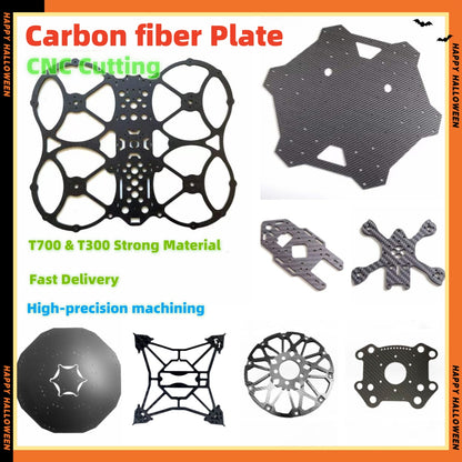 3K Carbon Fiber Sheet Customized CNC Cutting Service Carbon Fiber Plate Panel Board CUstom Process for Drone FPV Frame Arms Parts Robots RC Car Accessary High Strength DIY