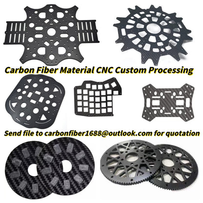 3K Customized Carbon Fiber Sheet CNC Cutting Service for Drone Frame FPV Parts RC Car Robot High Strength DIY