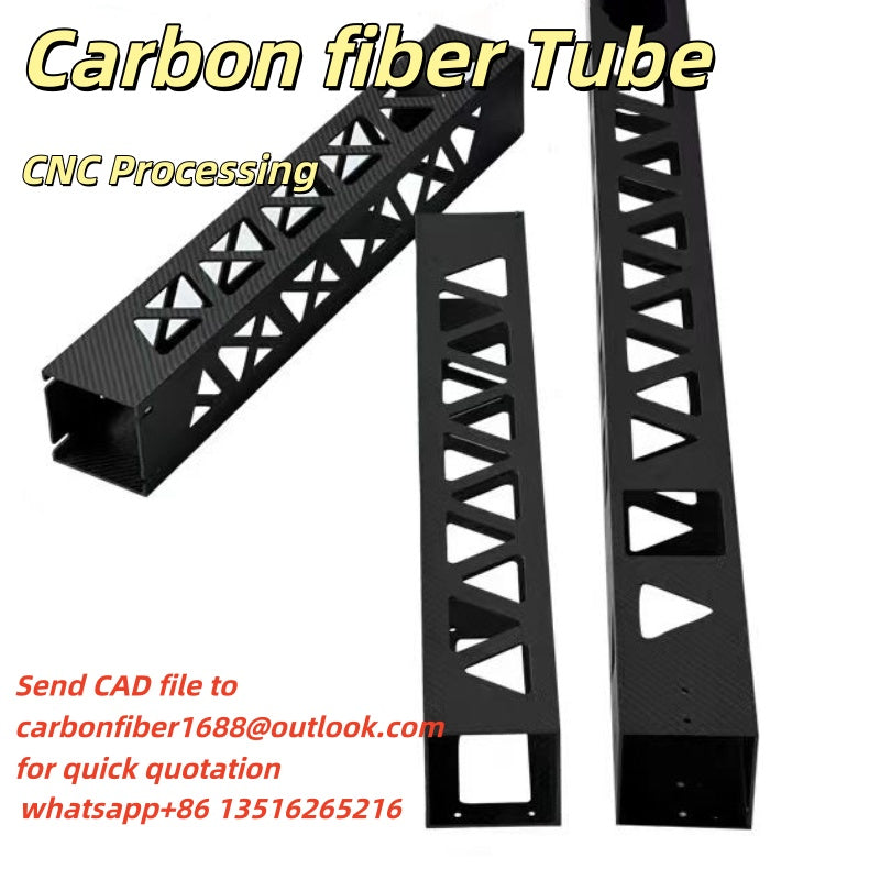 Carbon Fiber Tube/Pipe Customized CNC Cutting Processing Service for Drone Arms RC Car Robot high Strength DIY