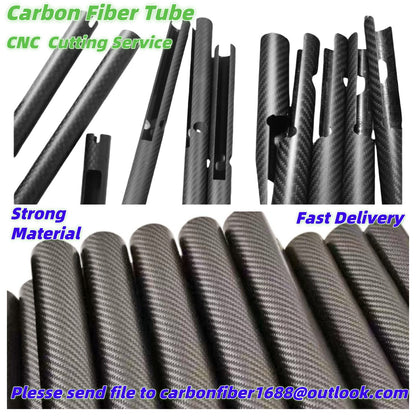 3k Carbon Fiber Tube/Pipe Customized CNC Cutting Processing Service for RC Car Drone parts Robot high Strength DIY