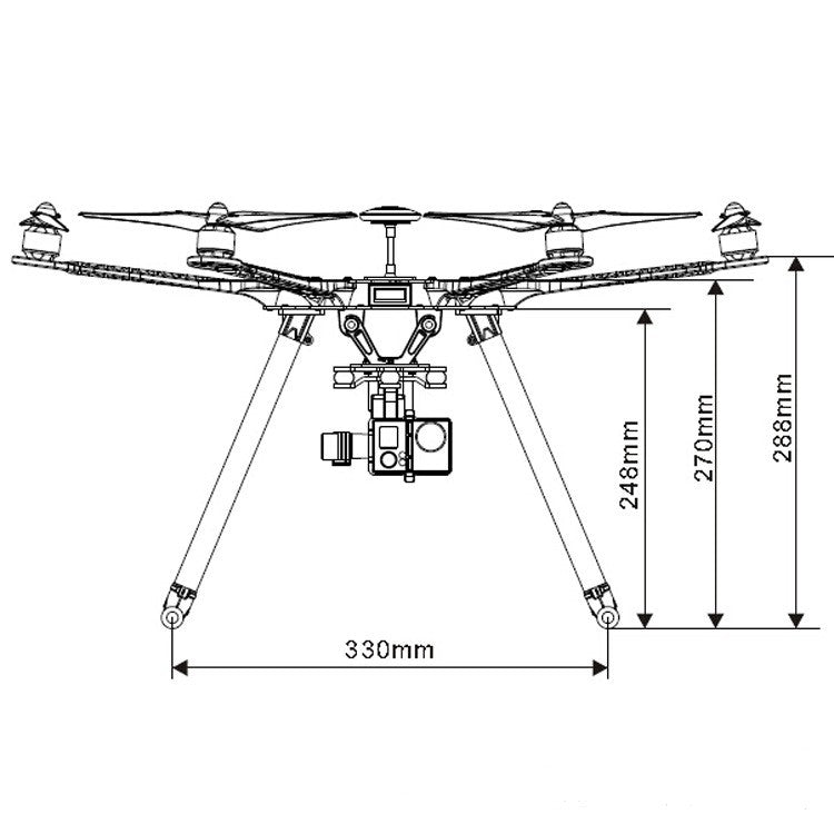 S550 PCB center board six-axis FPV racing aerial drone rack